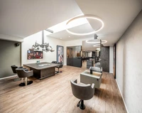 Impressie van Hairstylers Roosendaal met spanplafond Impressie van Hairstylers Roosendaal met spanplafond